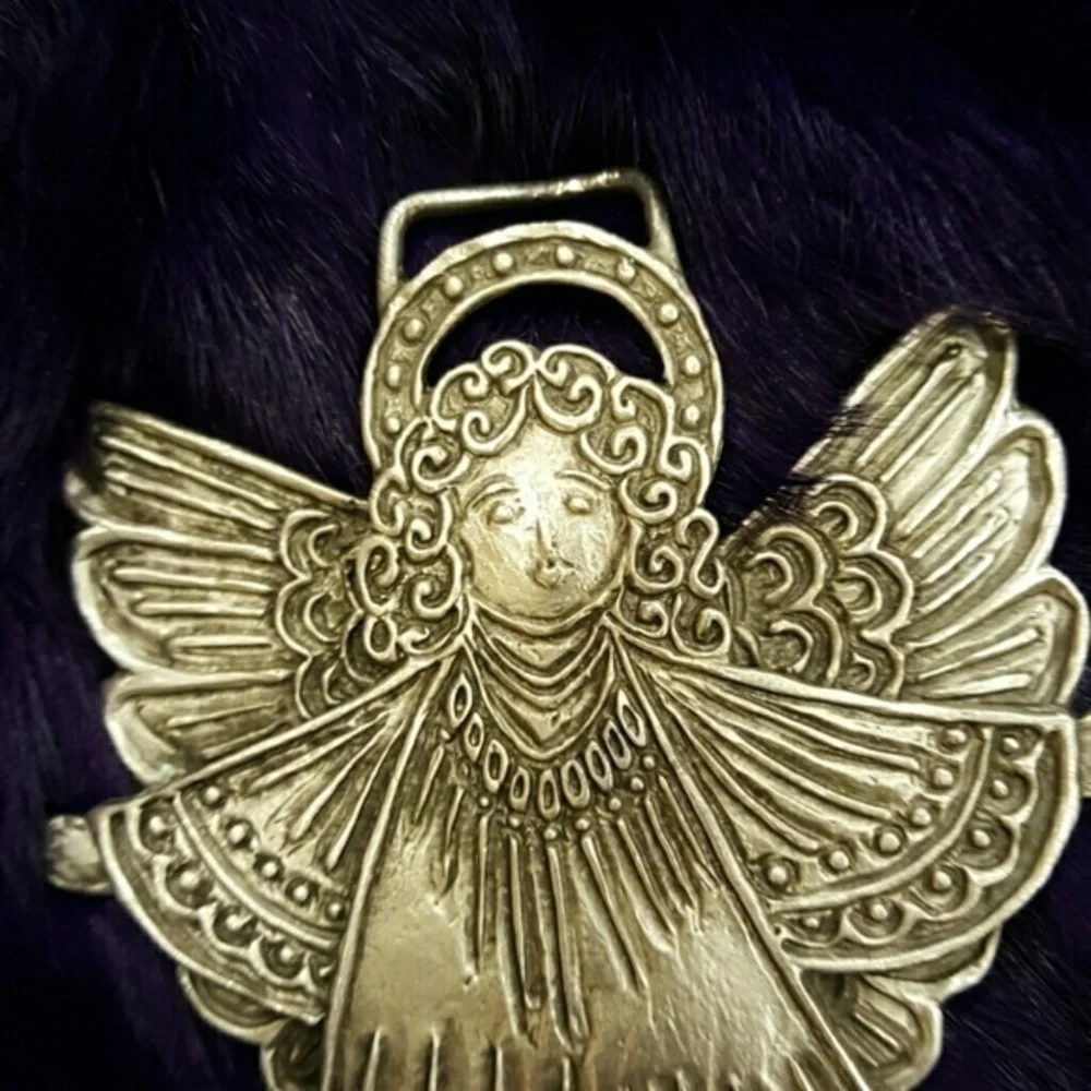 VINTAGE CYNTHIA WEBB‎ PEWTER ANGEL WALL DECOR